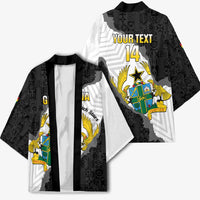 Custom Ghana Football Kimono 2026 Go Black Stars Black Adinkra Pattern - Wonder Print Shop