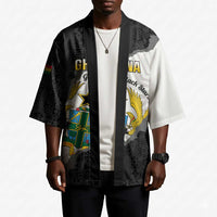 Custom Ghana Football Kimono 2026 Go Black Stars Black Adinkra Pattern - Wonder Print Shop