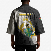Custom Ghana Football Kimono 2026 Go Black Stars Black Adinkra Pattern - Wonder Print Shop