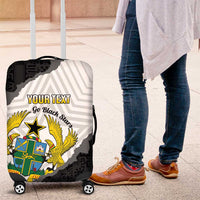 Custom Ghana Football Luggage Cover 2026 Go Black Stars Black Adinkra Pattern - Wonder Print Shop