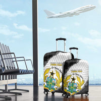 Custom Ghana Football Luggage Cover 2026 Go Black Stars Black Adinkra Pattern - Wonder Print Shop