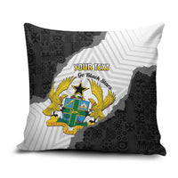 Custom Ghana Football Pillow Cover 2026 Go Black Stars Black Adinkra Pattern - Wonder Print Shop
