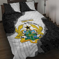 Custom Ghana Football Quilt Bed Set 2026 Go Black Stars Black Adinkra Pattern - Wonder Print Shop