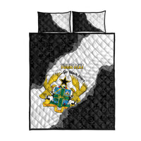Custom Ghana Football Quilt Bed Set 2026 Go Black Stars Black Adinkra Pattern - Wonder Print Shop