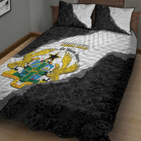 Custom Ghana Football Quilt Bed Set 2026 Go Black Stars Black Adinkra Pattern - Wonder Print Shop