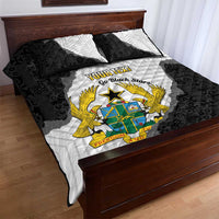 Custom Ghana Football Quilt Bed Set 2026 Go Black Stars Black Adinkra Pattern - Wonder Print Shop