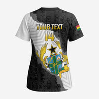 Custom Ghana Football Scrub Top 2026 Go Black Stars Black Adinkra Pattern - Wonder Print Shop