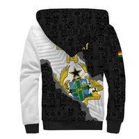Custom Ghana Football Sherpa Hoodie 2026 Go Black Stars Black Adinkra Pattern - Wonder Print Shop