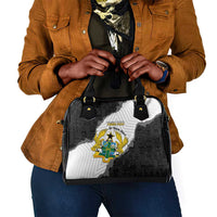 Custom Ghana Football Shoulder Handbag 2026 Go Black Stars Black Adinkra Pattern - Wonder Print Shop