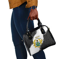 Custom Ghana Football Shoulder Handbag 2026 Go Black Stars Black Adinkra Pattern - Wonder Print Shop