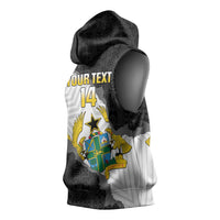 Custom Ghana Football Sleeveless Hoodie 2026 Go Black Stars Black Adinkra Pattern - Wonder Print Shop