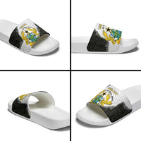 Custom Ghana Football Slide Sandals 2026 Go Black Stars Black Adinkra Pattern - Wonder Print Shop