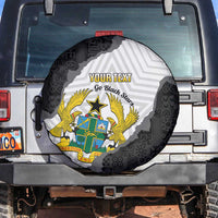 Custom Ghana Football Spare Tire Cover 2026 Go Black Stars Black Adinkra Pattern - Wonder Print Shop