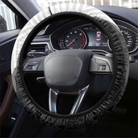 Ghana Football Steering Wheel Cover 2026 Go Black Stars Black Adinkra Pattern - Wonder Print Shop