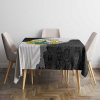 Custom Ghana Football Tablecloth 2026 Go Black Stars Black Adinkra Pattern - Wonder Print Shop