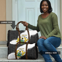 Custom Ghana Football Travel Bag 2026 Go Black Stars Black Adinkra Pattern - Wonder Print Shop