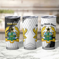 Custom Ghana Football Tumbler Cup 2026 Go Black Stars Black Adinkra Pattern - Wonder Print Shop