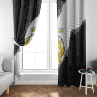 Custom Ghana Football Window Curtain 2026 Go Black Stars Black Adinkra Pattern - Wonder Print Shop