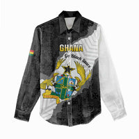 Custom Ghana Football Women Casual Shirt 2026 Go Black Stars Black Adinkra Pattern - Wonder Print Shop