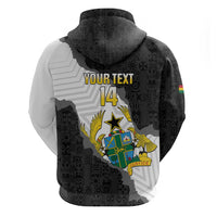 Custom Ghana Football Zip Hoodie 2026 Go Black Stars Black Adinkra Pattern - Wonder Print Shop