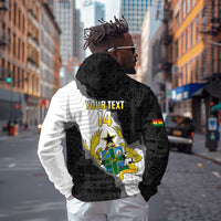 Custom Ghana Football Zip Hoodie 2026 Go Black Stars Black Adinkra Pattern - Wonder Print Shop