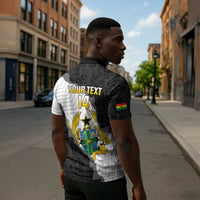 Custom Ghana Football Zipper Polo Shirt 2026 Go Black Stars Black Adinkra Pattern - Wonder Print Shop