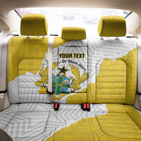Custom Ghana Football Back Car Seat Cover 2026 Go Black Stars Yellow Adinkra Pattern - Wonder Print Shop