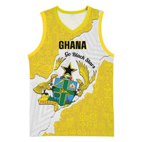 Custom Ghana Football Basketball Jersey 2026 Go Black Stars Yellow Adinkra Pattern - Wonder Print Shop