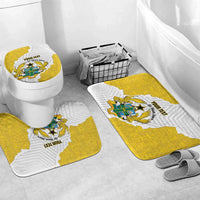 Custom Ghana Football Bathroom Set 2026 Go Black Stars Yellow Adinkra Pattern - Wonder Print Shop