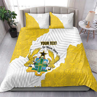 Custom Ghana Football Bedding Set 2026 Go Black Stars Yellow Adinkra Pattern - Wonder Print Shop
