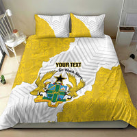 Custom Ghana Football Bedding Set 2026 Go Black Stars Yellow Adinkra Pattern - Wonder Print Shop