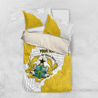 Custom Ghana Football Bedding Set 2026 Go Black Stars Yellow Adinkra Pattern - Wonder Print Shop