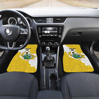 Custom Ghana Football Car Mats 2026 Go Black Stars Yellow Adinkra Pattern - Wonder Print Shop