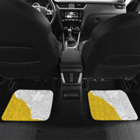 Custom Ghana Football Car Mats 2026 Go Black Stars Yellow Adinkra Pattern - Wonder Print Shop