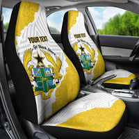 Custom Ghana Football Car Seat Cover 2026 Go Black Stars Yellow Adinkra Pattern - Wonder Print Shop