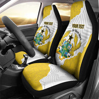 Custom Ghana Football Car Seat Cover 2026 Go Black Stars Yellow Adinkra Pattern - Wonder Print Shop