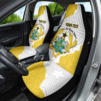 Custom Ghana Football Car Seat Cover 2026 Go Black Stars Yellow Adinkra Pattern - Wonder Print Shop
