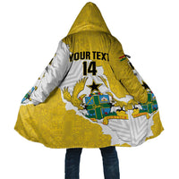 Custom Ghana Football Cloak 2026 Go Black Stars Yellow Adinkra Pattern - Wonder Print Shop