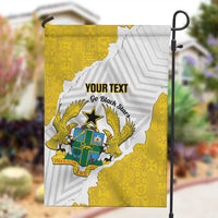 Custom Ghana Football Garden Flag 2026 Go Black Stars Yellow Adinkra Pattern - Wonder Print Shop