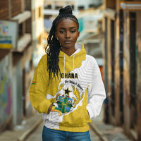 Custom Ghana Football Hoodie 2026 Go Black Stars Yellow Adinkra Pattern - Wonder Print Shop
