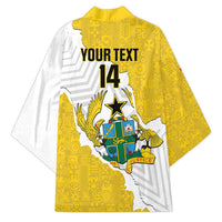 Custom Ghana Football Kimono 2026 Go Black Stars Yellow Adinkra Pattern - Wonder Print Shop