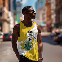Custom Ghana Football Men Tank Top 2026 Go Black Stars Yellow Adinkra Pattern - Wonder Print Shop