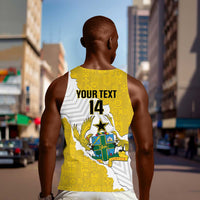 Custom Ghana Football Men Tank Top 2026 Go Black Stars Yellow Adinkra Pattern - Wonder Print Shop