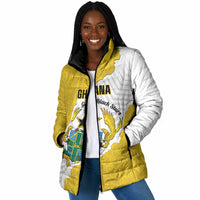 Custom Ghana Football Padded Jacket 2026 Go Black Stars Yellow Adinkra Pattern - Wonder Print Shop