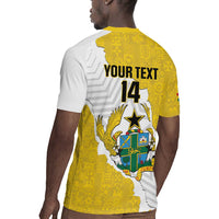 Custom Ghana Football Rugby Jersey 2026 Go Black Stars Yellow Adinkra Pattern LT14