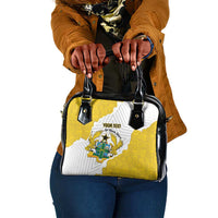 Custom Ghana Football Shoulder Handbag 2026 Go Black Stars Yellow Adinkra Pattern - Wonder Print Shop