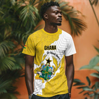 Custom Ghana Football T shirt 2026 Go Black Stars Yellow Adinkra Pattern LT14