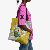 Custom Ghana Football Tote Bag 2026 Go Black Stars Yellow Adinkra Pattern - Wonder Print Shop