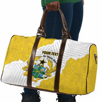 Custom Ghana Football Travel Bag 2026 Go Black Stars Yellow Adinkra Pattern - Wonder Print Shop
