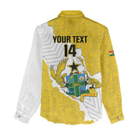 Custom Ghana Football Women Casual Shirt 2026 Go Black Stars Yellow Adinkra Pattern - Wonder Print Shop